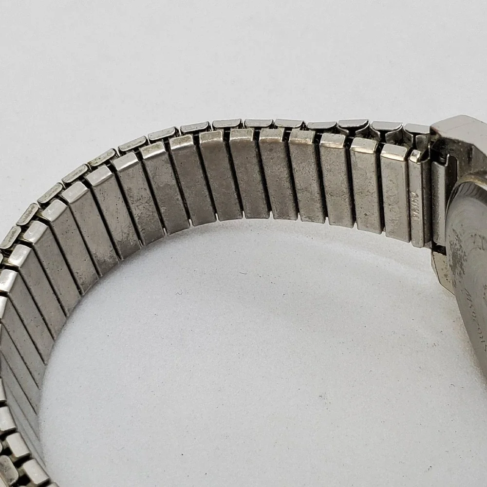 Men's Military Watch‎ 36MM White Dial Gold Gray Bracelet Band New Battery